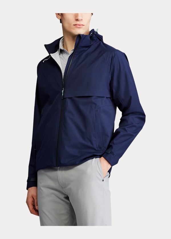 Ralph Lauren Vody-Repellent S Kapucí Jacket Tmavě Blankyt | H5Hfp8sH