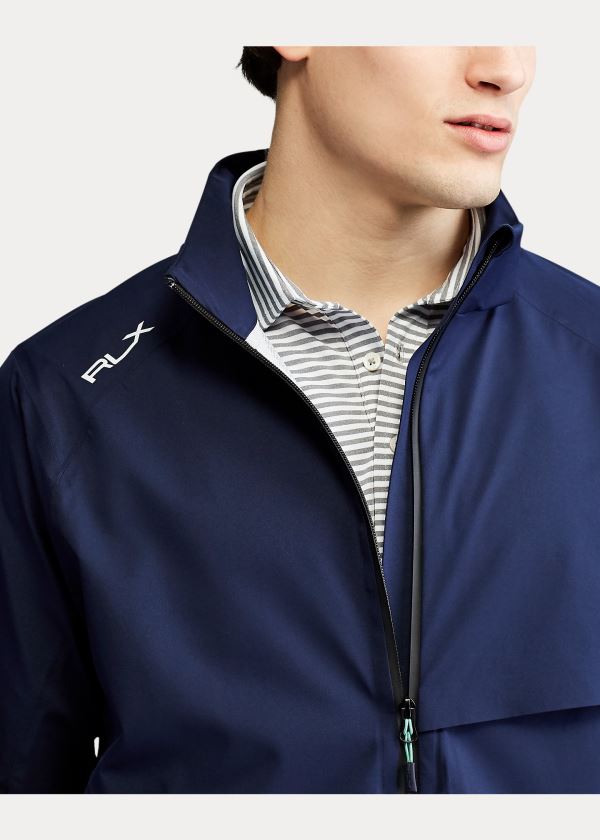Ralph Lauren Vody-Repellent S Kapucí Jacket Tmavě Blankyt | H5Hfp8sH