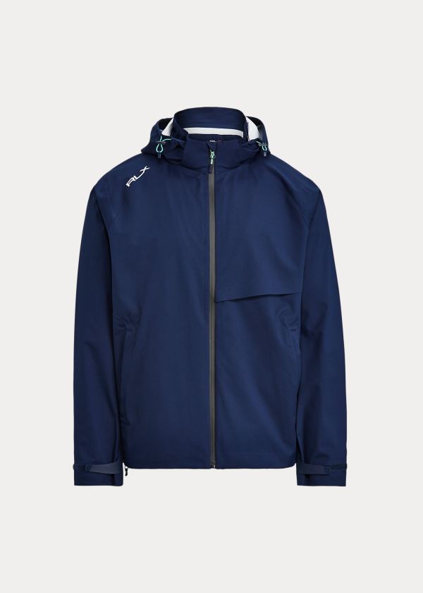Ralph Lauren Vody-Repellent S Kapucí Jacket Tmavě Blankyt | H5Hfp8sH