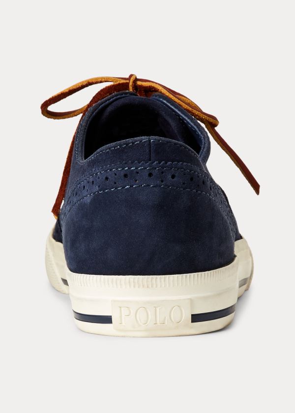Ralph Lauren Vultan Semišové Sneakers Tmavě Blankyt | MKe1vvca