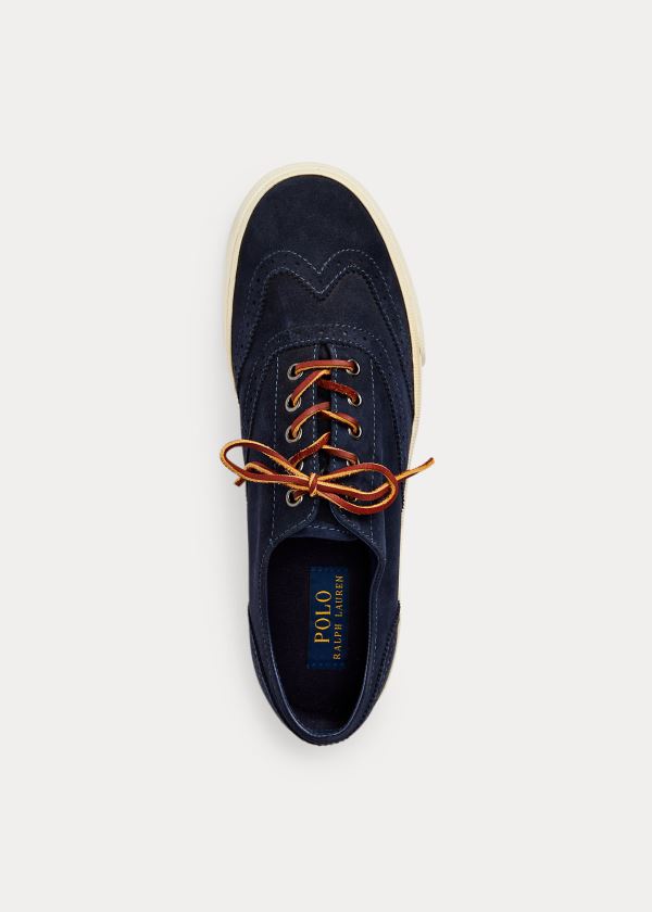 Ralph Lauren Vultan Semišové Sneakers Tmavě Blankyt | MKe1vvca