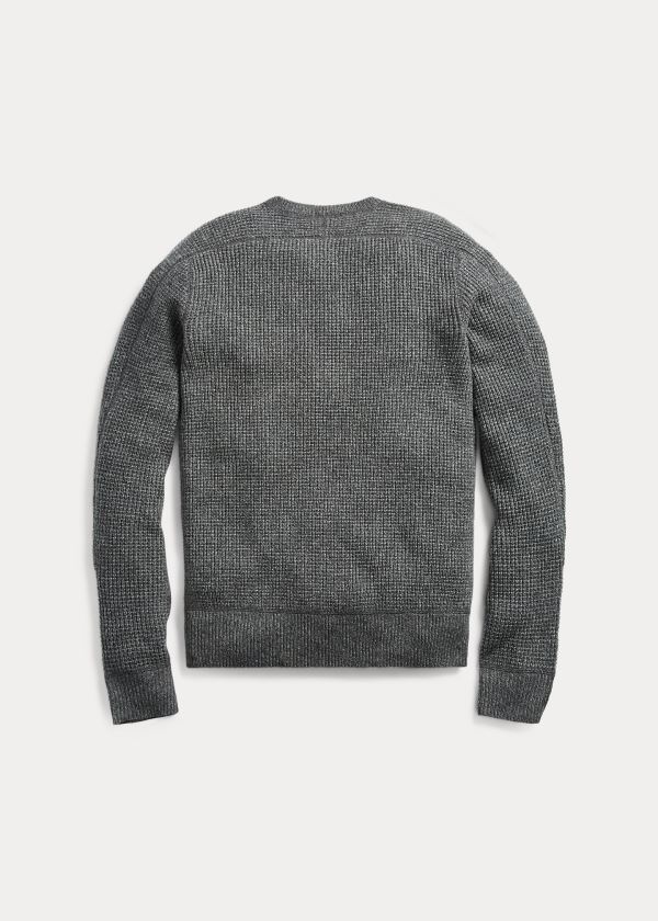 Ralph Lauren Waffle-Knit Cashmere Svetrové Tmavě Šedé | K6Loq9Oq