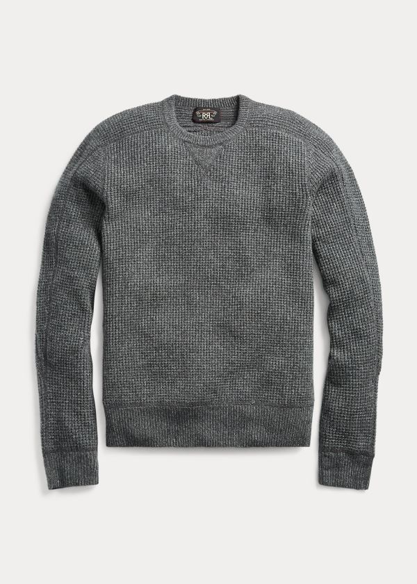 Ralph Lauren Waffle-Knit Cashmere Svetrové Tmavě Šedé | K6Loq9Oq