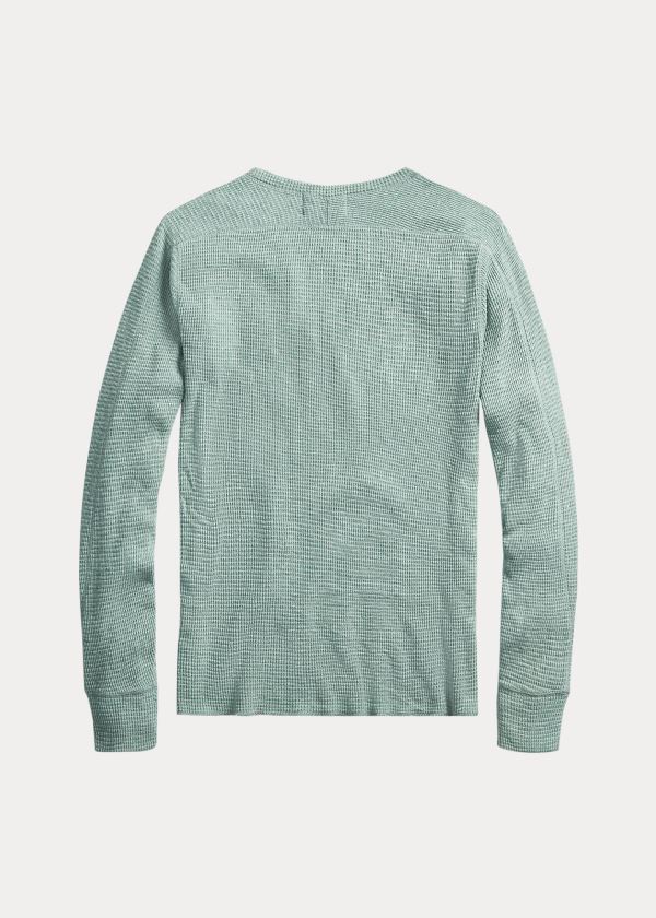 Ralph Lauren Waffle-Knit Crewneck Olivy Zelené | rXF1LrfP