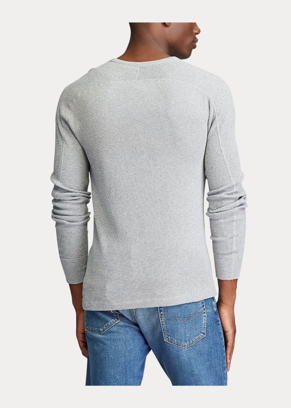 Ralph Lauren Waffle-Knit Graphic T-Shirt Šedé | M5Ngs2CB