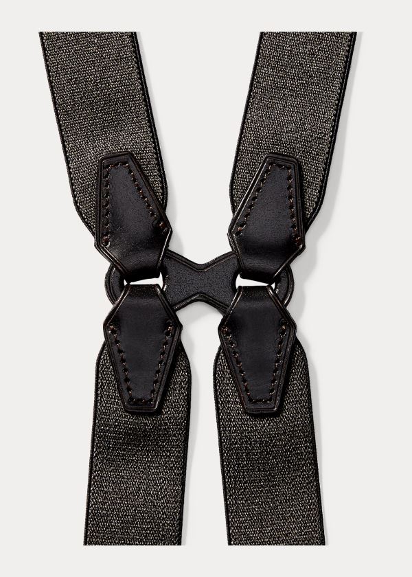 Ralph Lauren Warren Stretch Jaspé Braces Tmavě Šedé | CQt51T5q