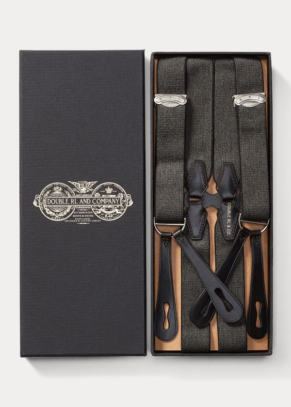 Ralph Lauren Warren Stretch Jaspé Braces Tmavě Šedé | CQt51T5q