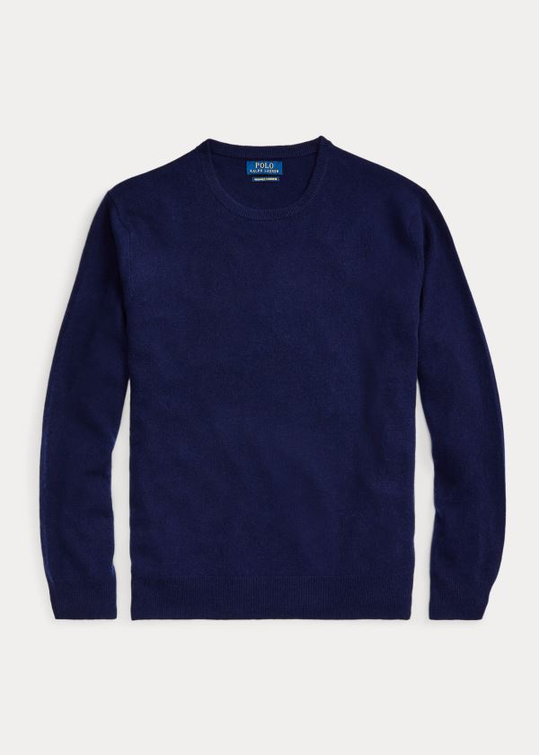 Ralph Lauren Washable Cashmere Svetrové Světle Tmavě Blankyt | SXtP6ofS