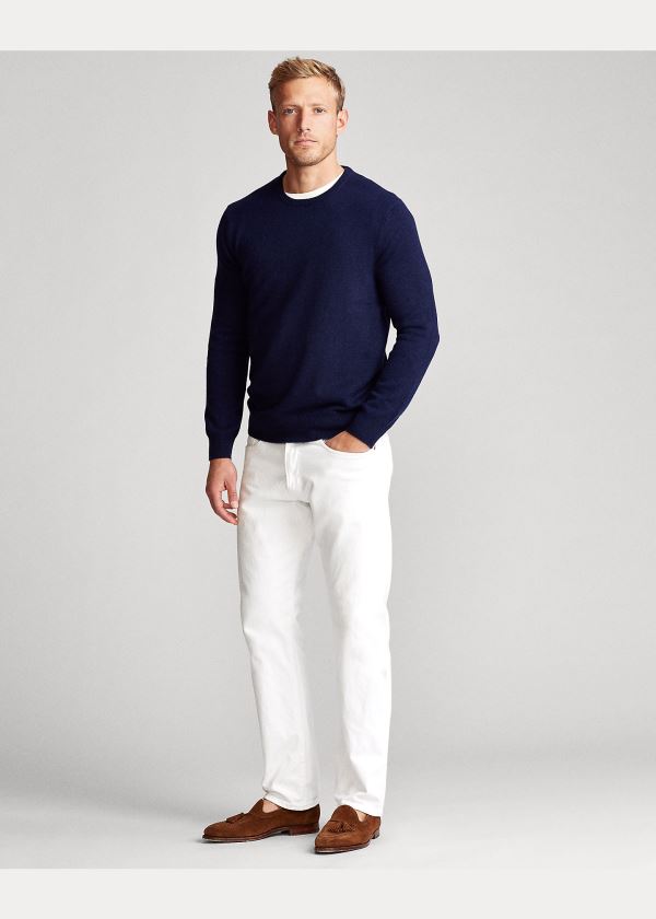Ralph Lauren Washable Cashmere Svetrové Světle Tmavě Blankyt | SXtP6ofS