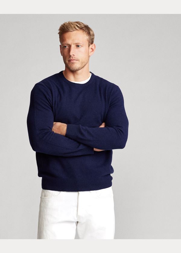 Ralph Lauren Washable Cashmere Svetrové Světle Tmavě Blankyt | SXtP6ofS