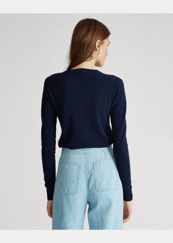 Ralph Lauren Washable Cashmere Svetrové Tmavě Blankyt | xWYN4Jj4