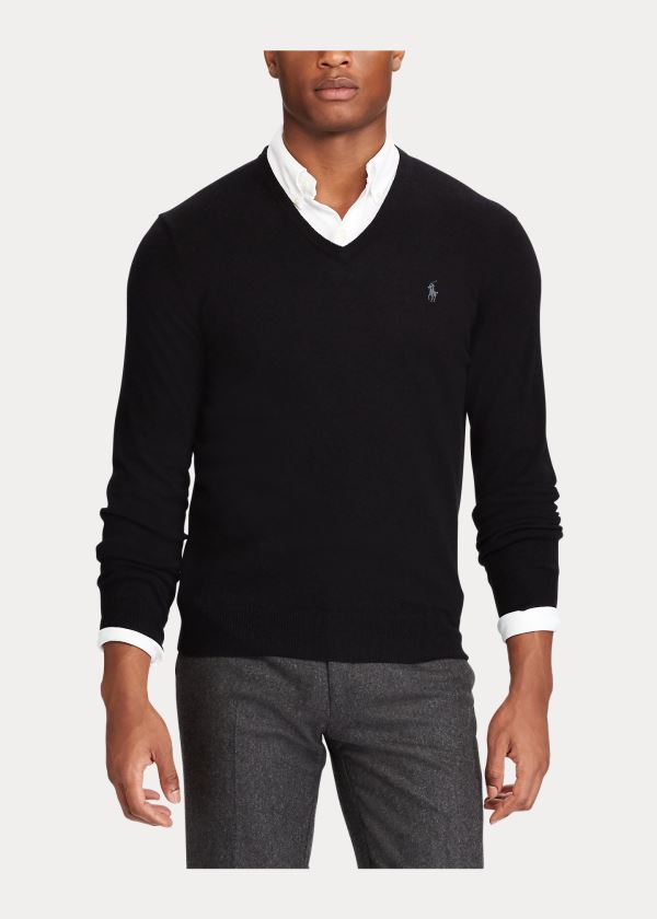 Ralph Lauren Washable Merino Wool Svetrové Černé | SDpB9yRv