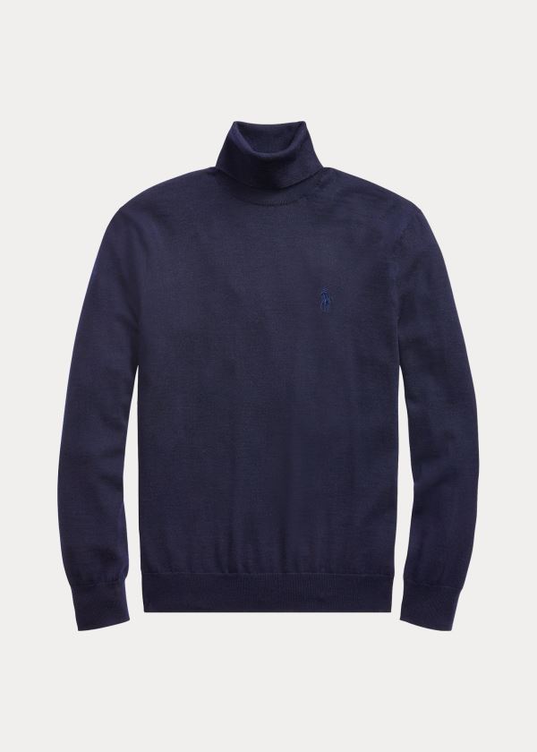 Ralph Lauren Washable Merino Wool Svetrové Tmavě Blankyt | obvU5QxU