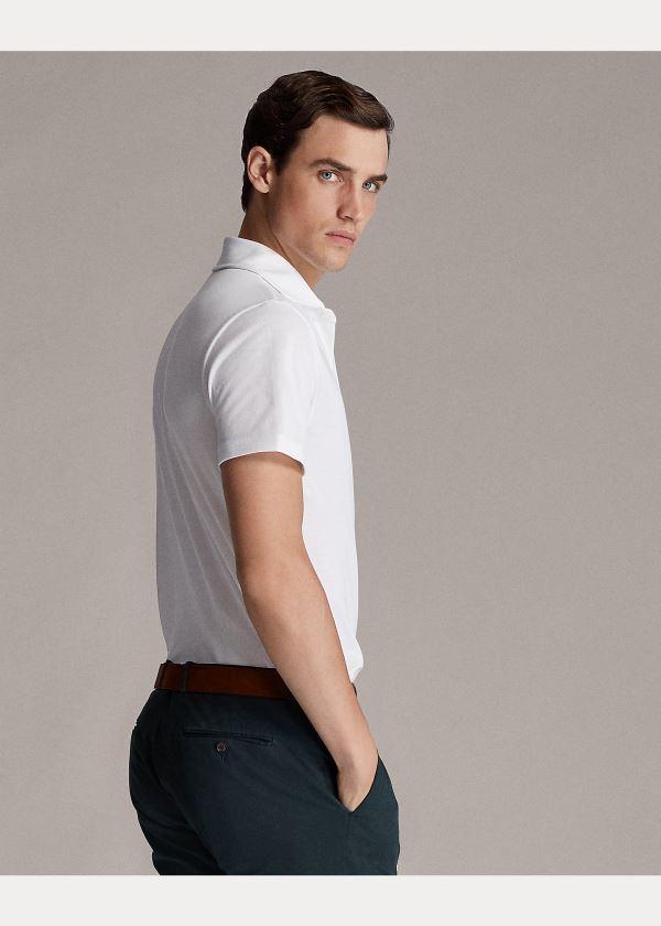 Ralph Lauren Washed Piqué Polo Shirt Bílé | hzRDcA3H