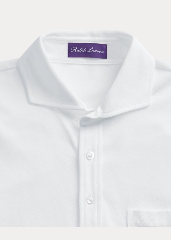 Ralph Lauren Washed Piqué Polo Shirt Bílé | hzRDcA3H