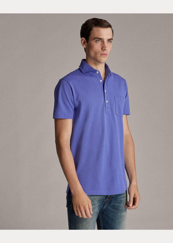 Ralph Lauren Washed Piqué Polo Shirt Fialové | 1K3Z6gMd