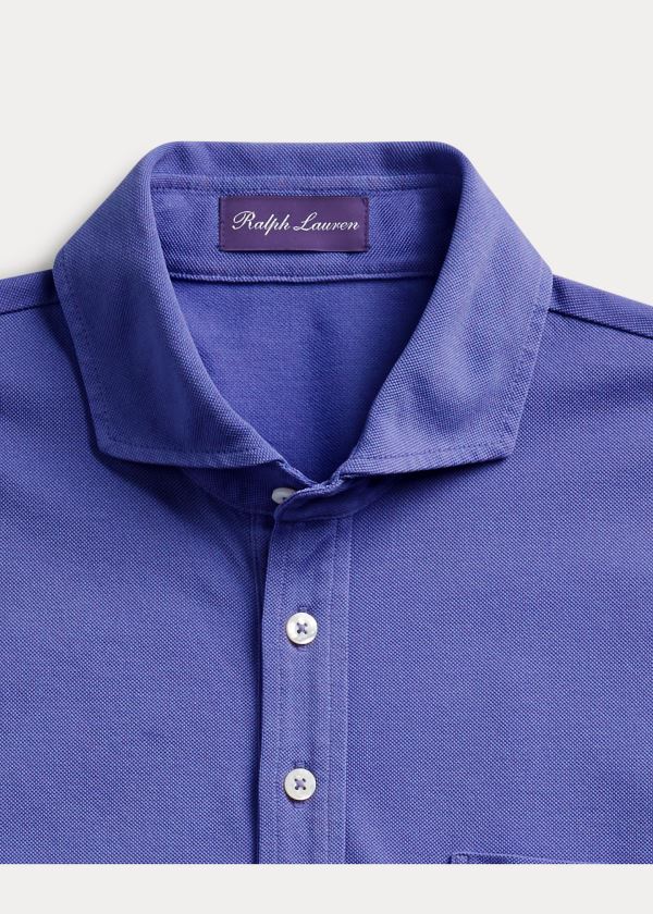 Ralph Lauren Washed Piqué Polo Shirt Fialové | 1K3Z6gMd