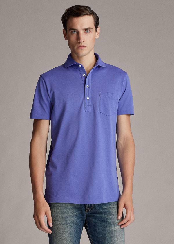 Ralph Lauren Washed Piqué Polo Shirt Fialové | 1K3Z6gMd