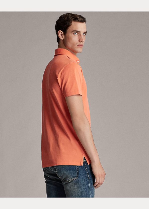 Ralph Lauren Washed Piqué Polo Shirt Oranžové | 5GFC3bNr