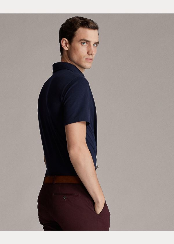 Ralph Lauren Washed Piqué Polo Shirt Tmavě Blankyt | yUK6HM7D