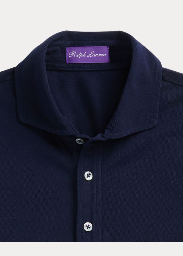 Ralph Lauren Washed Piqué Polo Shirt Tmavě Blankyt | yUK6HM7D
