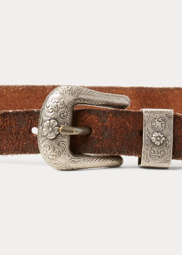 Ralph Lauren Western Calfskin Belt Tmavě Hnědé | XbJJOs5z