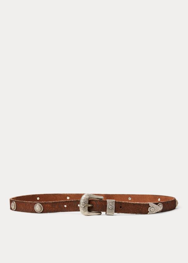 Ralph Lauren Western Calfskin Belt Tmavě Hnědé | XbJJOs5z