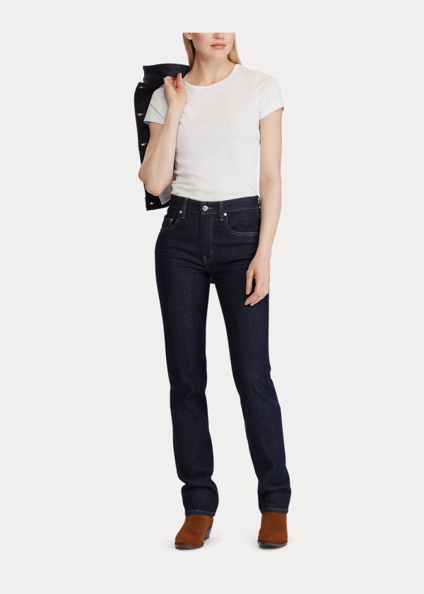 Ralph Lauren Western Straight-Leg Jean Tmavě Blankyt Blankyt Světle Modré | w2gsU6AN