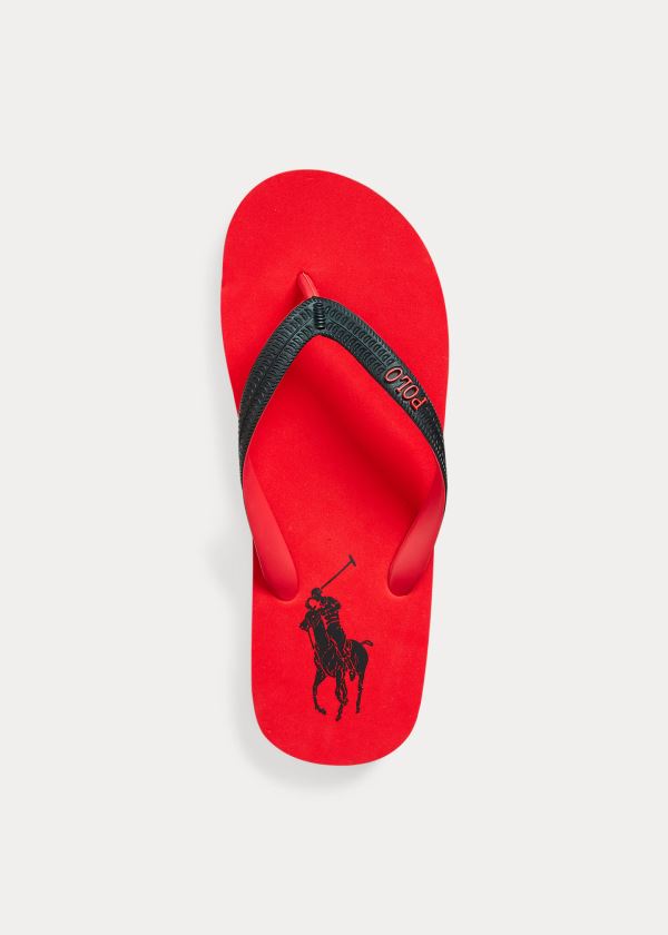 Ralph Lauren Whitlebury II Flip-Flop Červené Černé | YN4tXke1