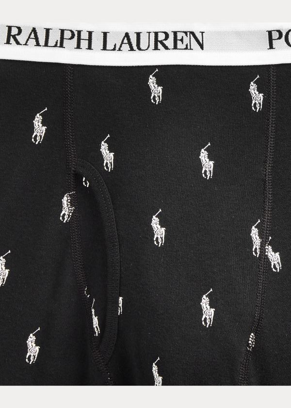 Ralph Lauren Wicking Boxerské Brief 3-Pack Černé Bílé Šedé | 9foryBrF