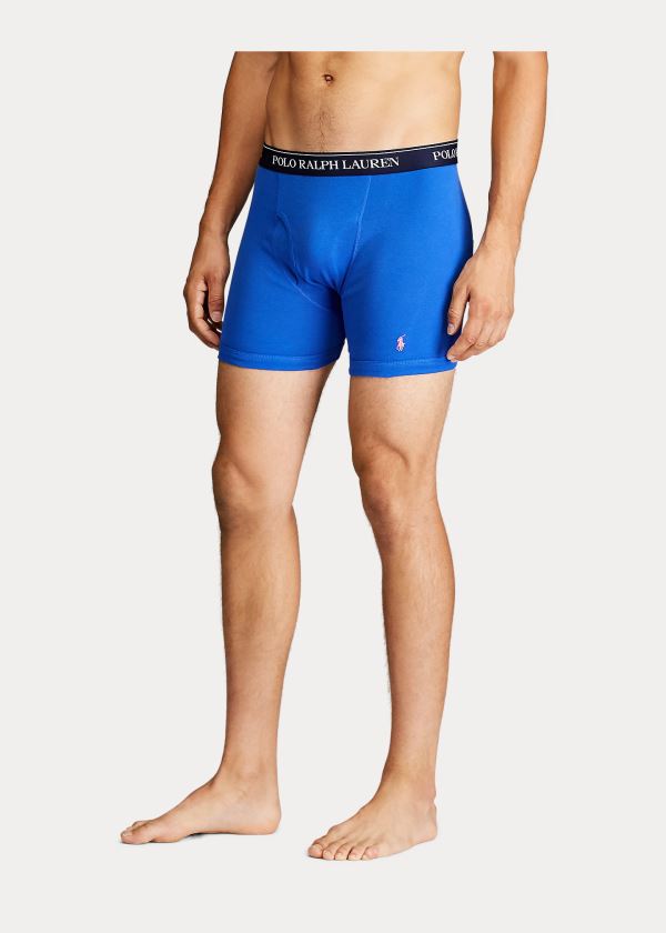 Ralph Lauren Wicking Boxerské Brief 3-Pack Tmavě Blankyt Bílé Blankyt Růžové | AFp7TOWc