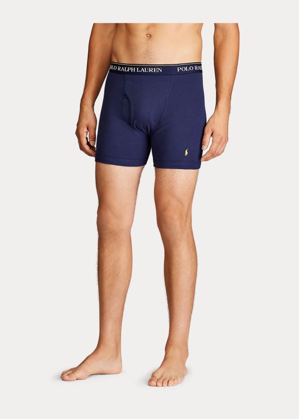 Ralph Lauren Wicking Boxerské Brief 3-Pack Tmavě Blankyt Červené Královská Modrá Blankyt | yZ6qzcsd