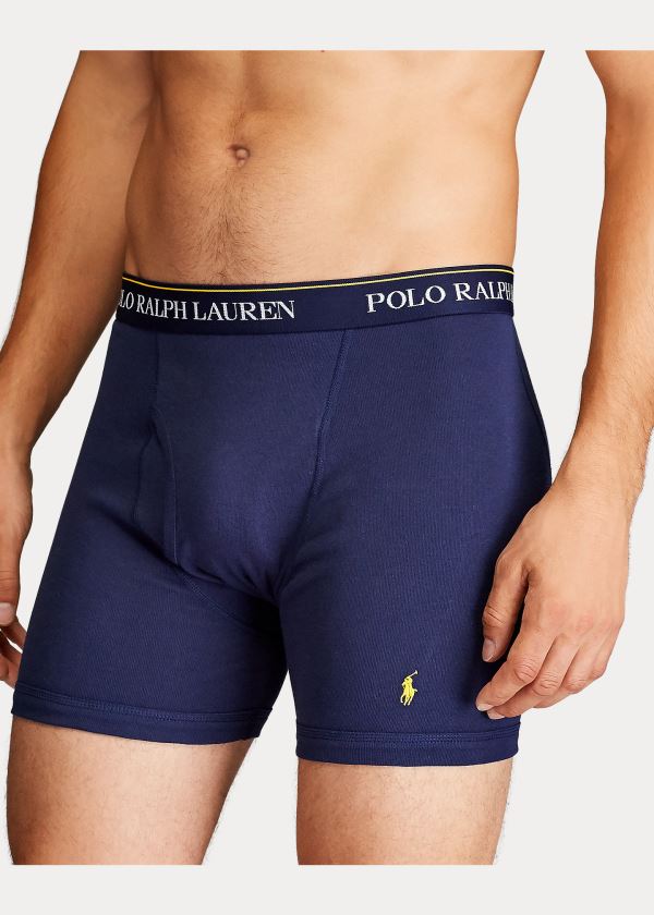 Ralph Lauren Wicking Boxerské Brief 3-Pack Tmavě Blankyt Červené Královská Modrá Blankyt | yZ6qzcsd