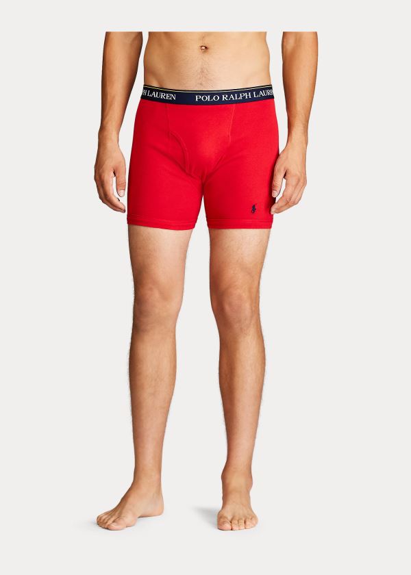 Ralph Lauren Wicking Boxerské Brief 3-Pack Tmavě Blankyt Červené Královská Modrá Blankyt | yZ6qzcsd