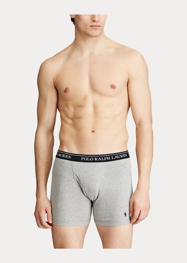 Ralph Lauren Wicking Boxerské Brief 5-Pack Černé Šedé | ssY9G4ZD