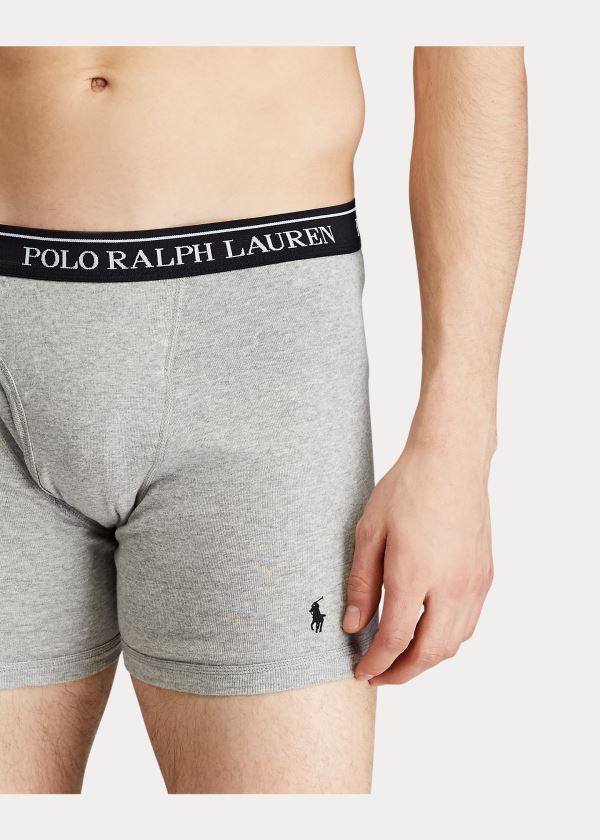 Ralph Lauren Wicking Boxerské Brief 5-Pack Černé Šedé | ssY9G4ZD