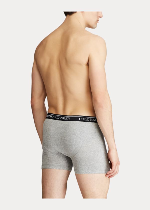 Ralph Lauren Wicking Boxerské Brief 5-Pack Černé Šedé | ssY9G4ZD