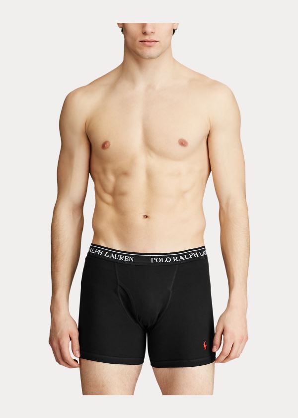 Ralph Lauren Wicking Boxerské Brief 5-Pack Černé Šedé | ssY9G4ZD