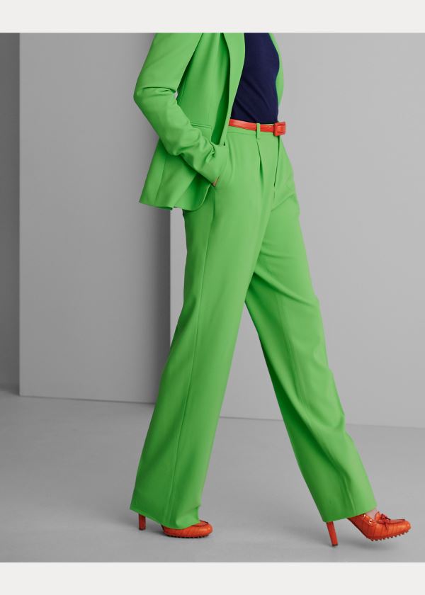 Ralph Lauren Winnifred Wool Crepe Pant Zelene | gYcmvZAR