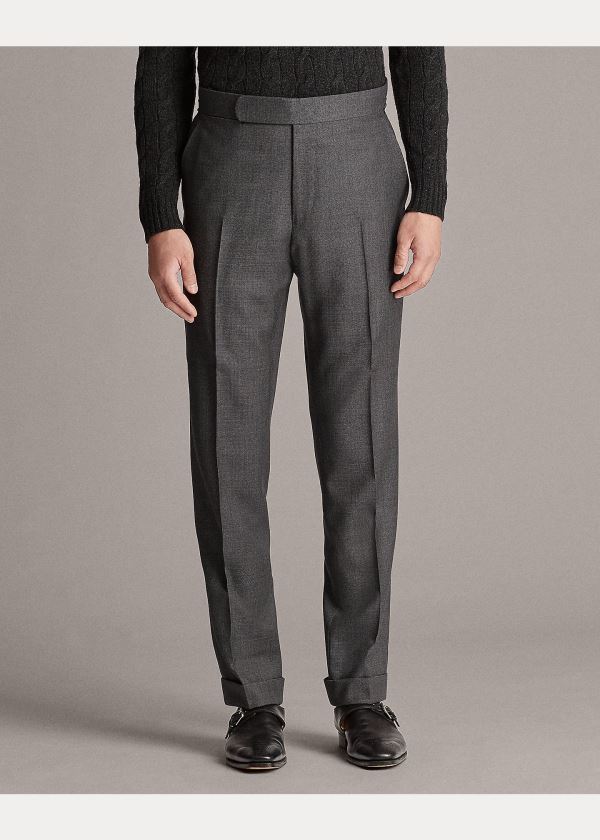 Ralph Lauren Wool Birdseye Suit Tmavě Šedé Krém | 1481AgMR
