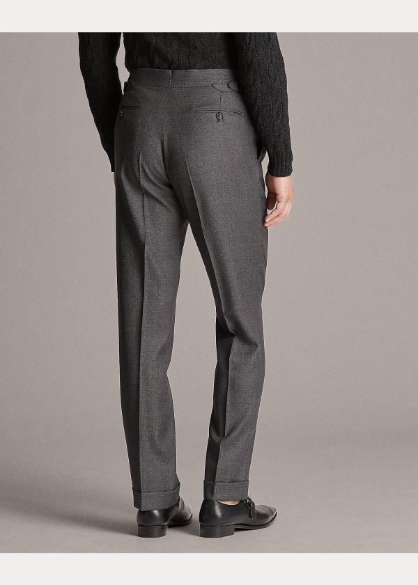 Ralph Lauren Wool Birdseye Suit Tmavě Šedé Krém | 1481AgMR