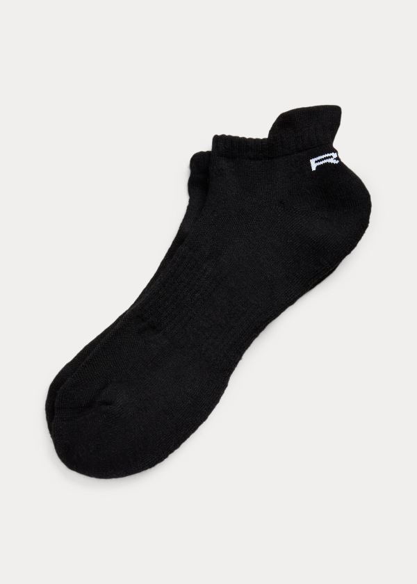 Ralph Lauren Wool-Blend Low-Cut Socks Černé | Nv7MEART