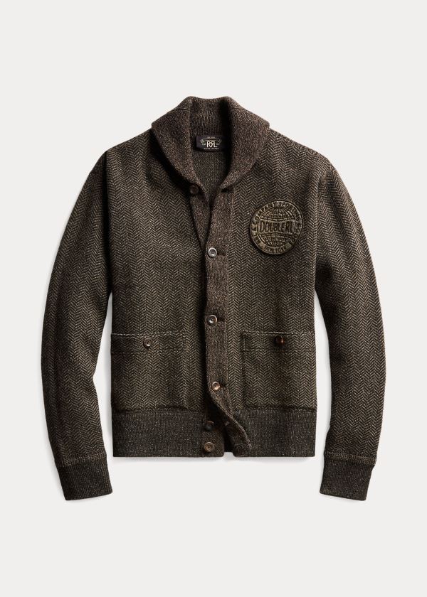 Ralph Lauren Wool-Blend Shawl Cardigan Šedé | olahl0xv