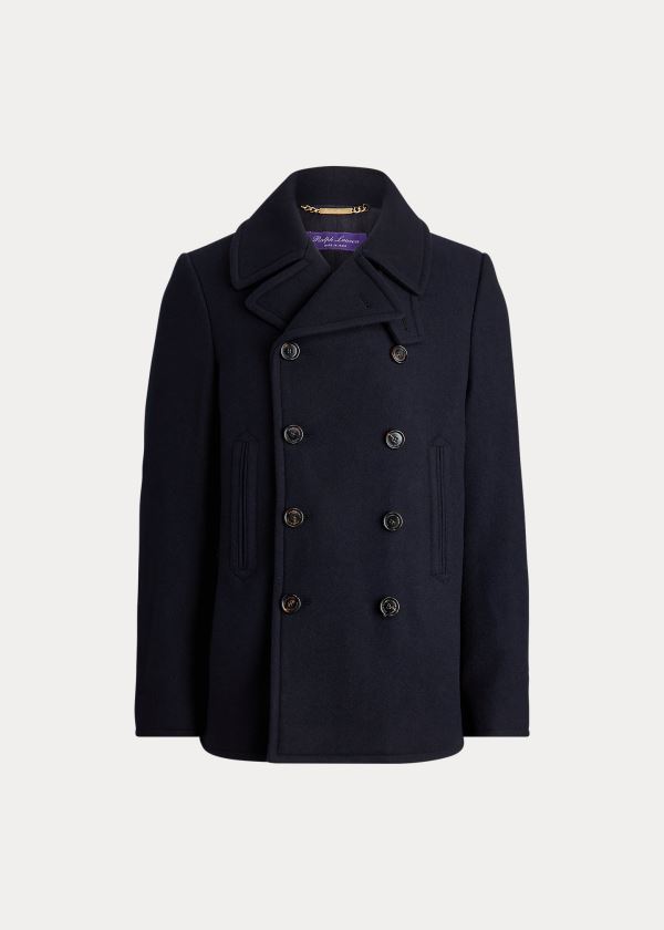 Ralph Lauren Wool-Cashmere Peacoat Tmavě Blankyt | mpyzLfUS