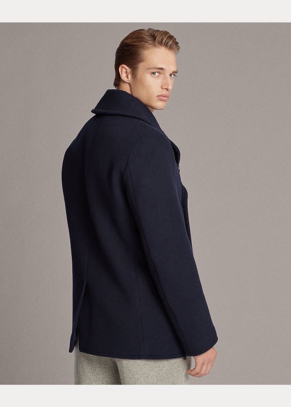 Ralph Lauren Wool-Cashmere Peacoat Tmavě Blankyt | mpyzLfUS