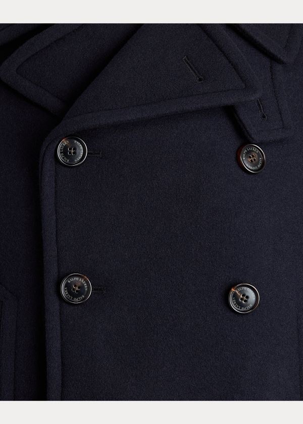 Ralph Lauren Wool-Cashmere Peacoat Tmavě Blankyt | mpyzLfUS