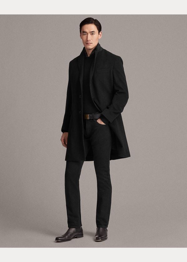 Ralph Lauren Wool-Cashmere Topcoat Černé | RI7fw6hf