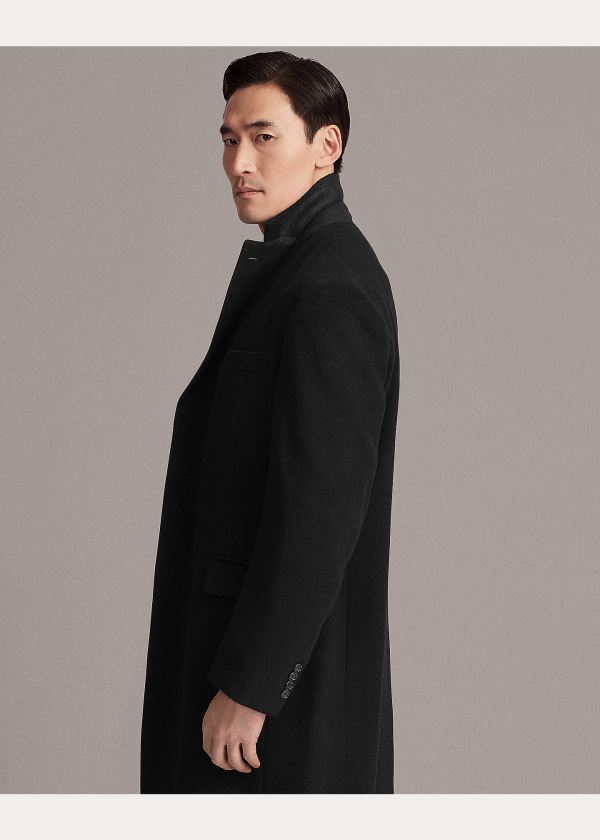 Ralph Lauren Wool-Cashmere Topcoat Černé | RI7fw6hf
