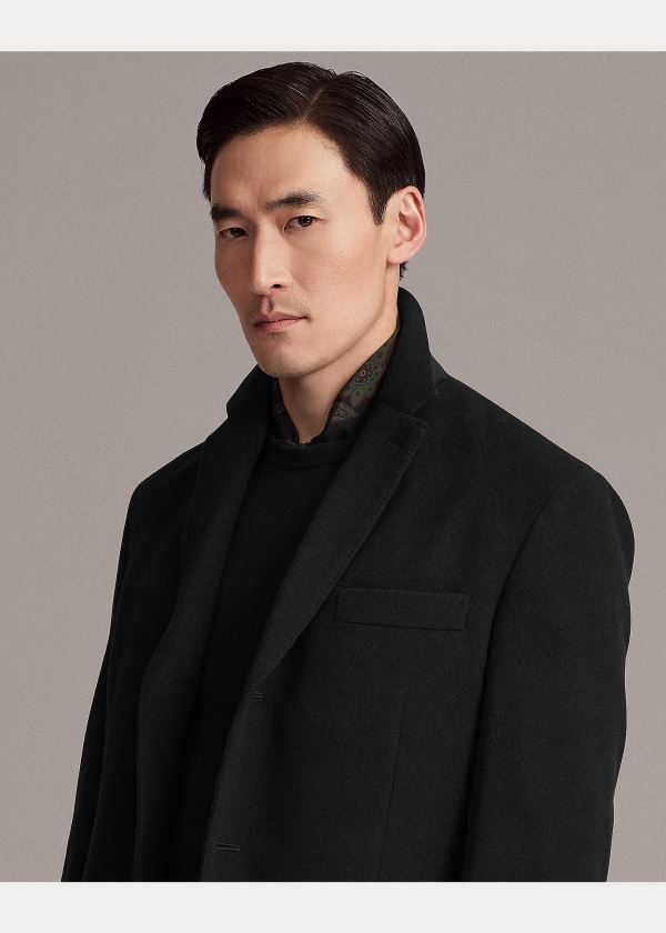 Ralph Lauren Wool-Cashmere Topcoat Černé | RI7fw6hf