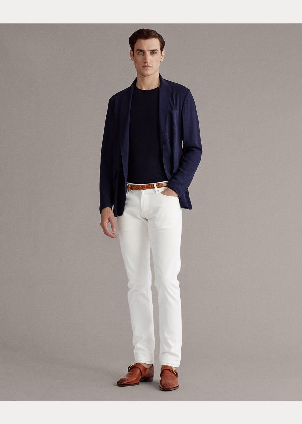 Ralph Lauren Wool Gauze Sportovní Coat Tmavě Blankyt | XLjG3CAu